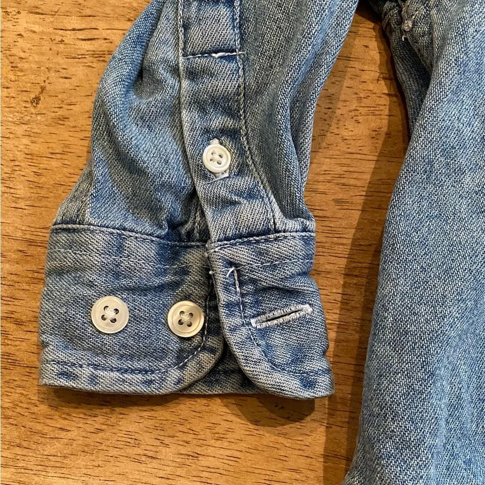 Vintage Gap Kid’s Unisex‎ XXS Heavy Cotton Denim Button Down